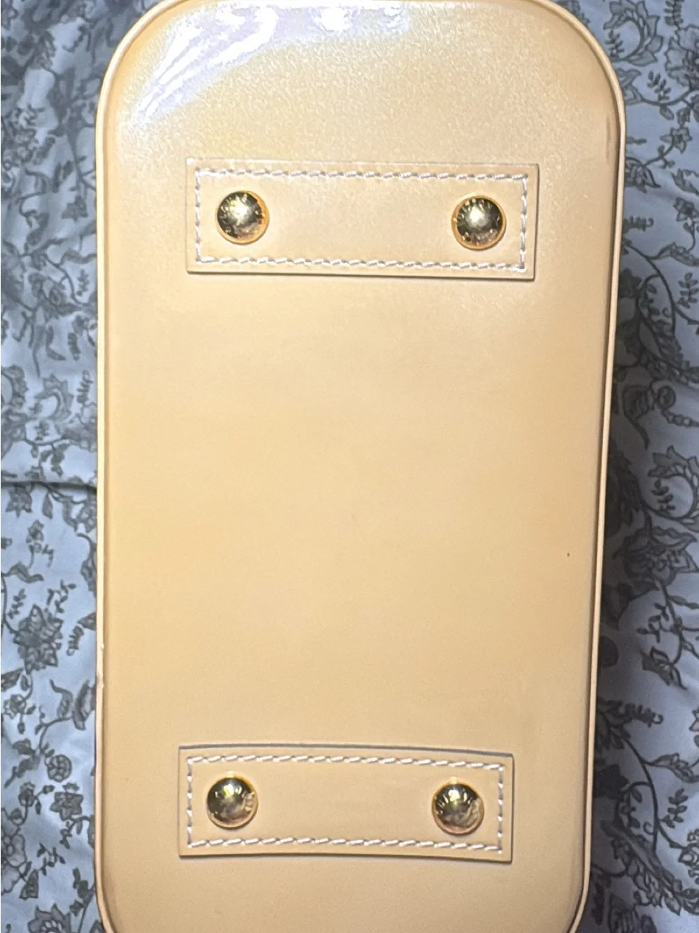 Louis Vuitton Vernis Alma BB Satchel in Beige Patent